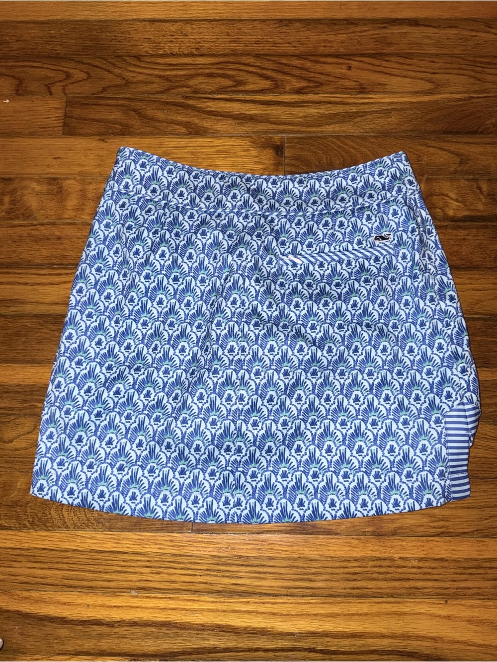 Vineyard Vines Blue and White Printed Mini Skirt